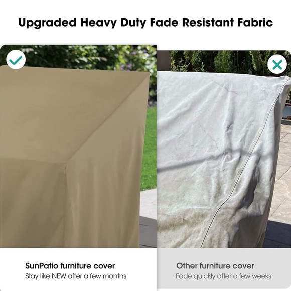 🆕 NWT SunPatio Outdoor Oversized Chair Cover Heavy Duty Waterproof Patio - Tan - Picture 4 of 13